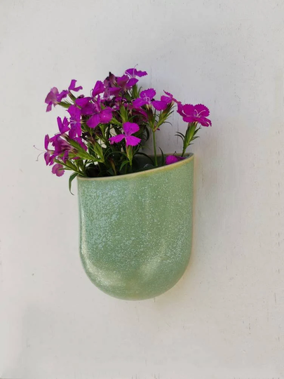 Wall Planter, Wall Pocket Ceramic Planter
