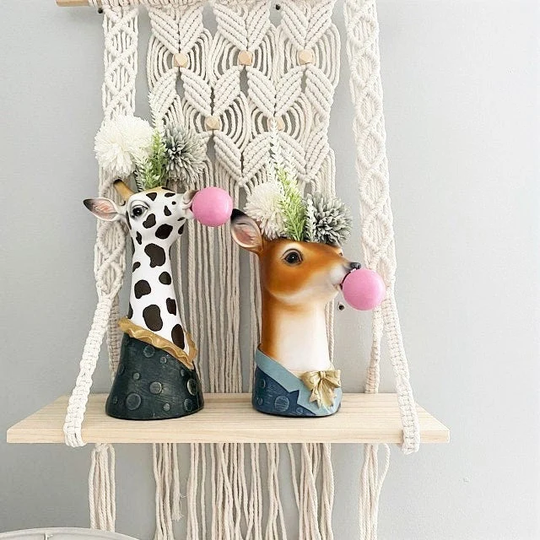 Animals Blowing Bubble Gum Head Vases, Zebra Face Vase, Panda Dried Flowers Animal Vase, Giraffe Artificial Vase, Polar Bear Bubblegum