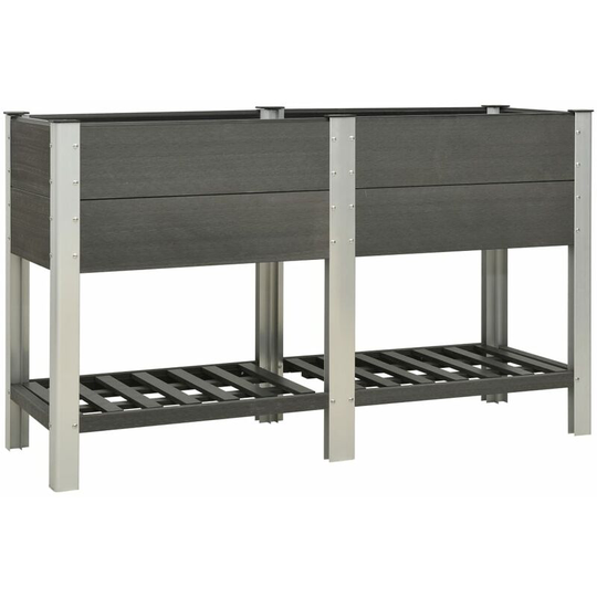 Vidaxl - Garden Raised Bed with Shelf 150x50x90 cm wpc Grey Grey