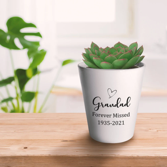 Memorial Gift, Plant Pot, Personalised Bereavement Sympathy Family Loss, Remembrance Funeral Gift