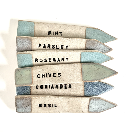 Handmade Ceramic Herb Labels