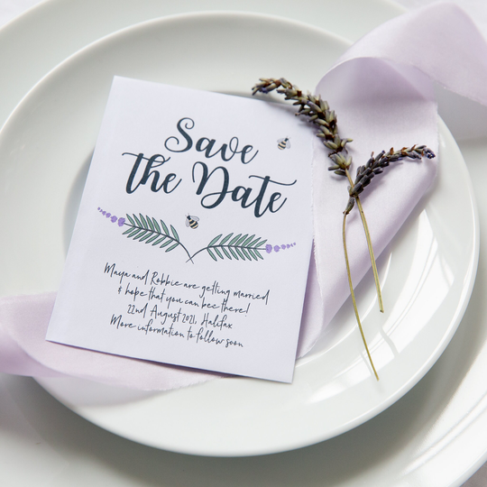 10 Save The Date Lavender Seed Packets