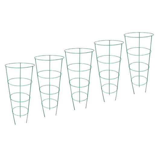 Selections - Pack of 5 Conical Garden Plant Support Rings (75cm)
