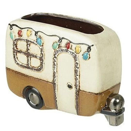 Ceramic Caravan Planter, Indoor Planters, Small Plant Lovers Gift, Kitchen Decor, New Home, Gift For Her, Housewarming