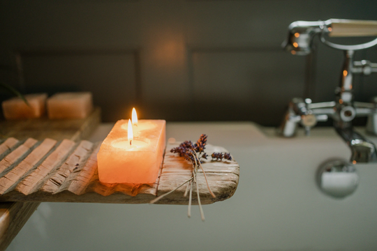 Himalayan Salt Candle Tealight Holder 100% Natural Artisan Crafted + Tealights Included Cotton Pouch By Sea Pinch