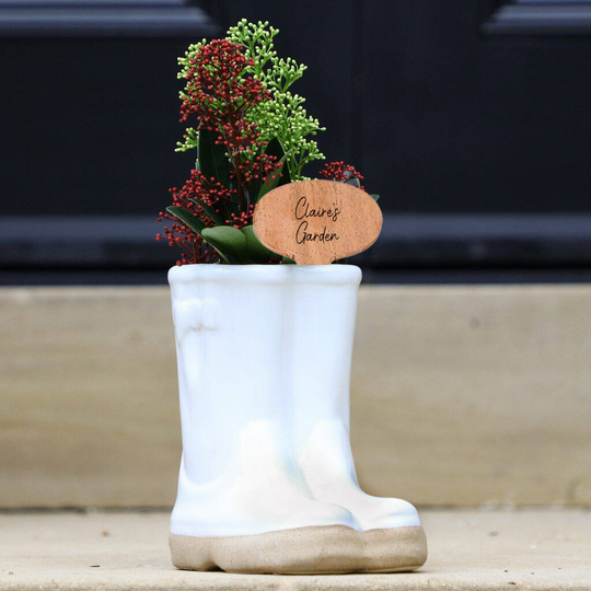 Personalised Welly Boots Planter