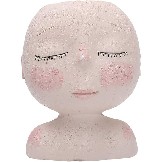 Denuotop - Flower Pots Flower Pot Human Head Pattern Cute Flower Pot Outdoor Indoor Garden Planter Decoration with Drain Hole for Home Office Garden