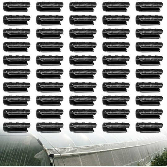 Monly - Greenhouse Hose Tube Film Clip -50 Pcs -- Clips Buildings Garden Plant Plastic Film Net Hose Fixed Connector Accessories Tools Greenhouse for