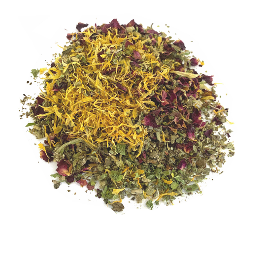 Lung Cleansing Herbal Tea Blend | Marshmallow Leaf, Mullein Coltsfoot, Calendula Petals, Oregano, Rose Petals