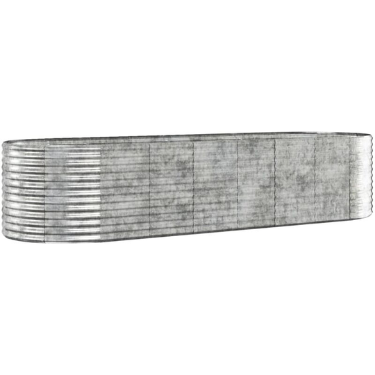 Vidaxl - Garden Planter Powder-coated Steel 322x100x68 cm Silver Silver