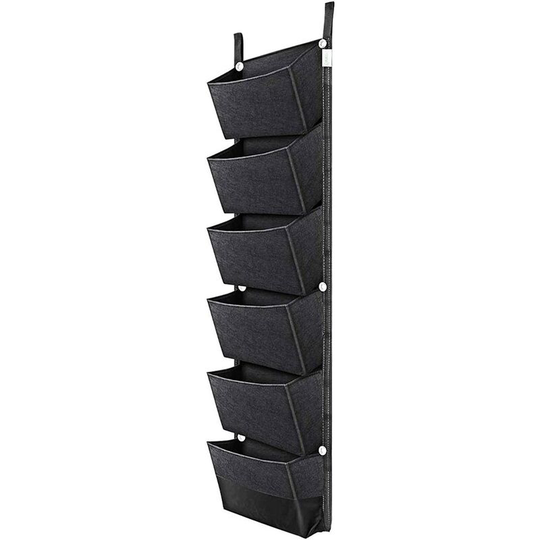 Betterlifegb - Wall Plantation Bag, 6 Pocket Plant Plant Vertical Garden Exterior Suspended For Balcony Garden Court Office Home Decoration (Black)