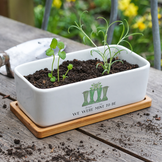 Personalised Herb Wellies Planter