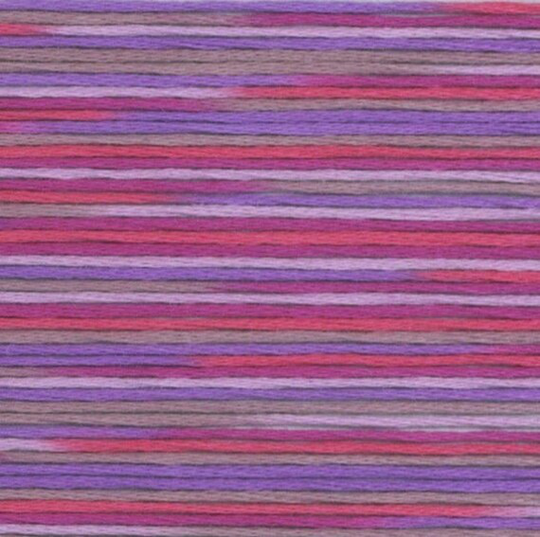 Cosmo Seasons Variegated Pink & Purple #5025 Embroidery Floss - Lecien 5000 Series