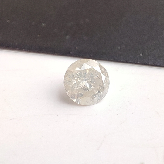 4.2 Mm Salt Pepper Diamond Full Cut Round Shape Gemstone Aaa+ Loose For Jewelry A6782Inc Dc