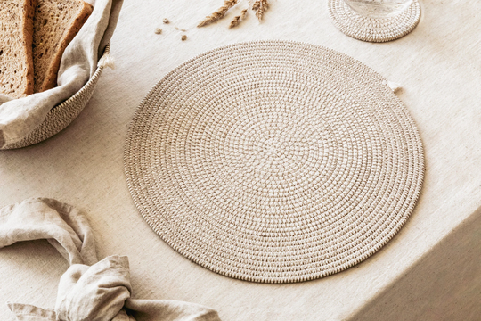Round Cotton Placemats - Herb