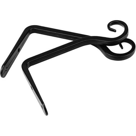 2-Pack Wall Hook Hanging Plant Stands for Bird Feeders, Planters, Lanterns, black - Muff