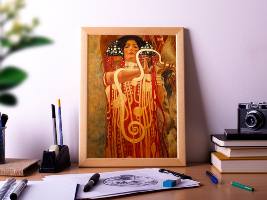 Medicine & Hygeia Poster Print Painting By Gustav Klimt, Wall Art Decor