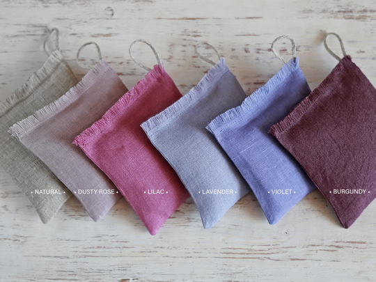 Organic Lavender Sachets, Linen Dried Seeds Bag, Bag Gift, Colorful Favour Bags, Fragrance Wedding Favours