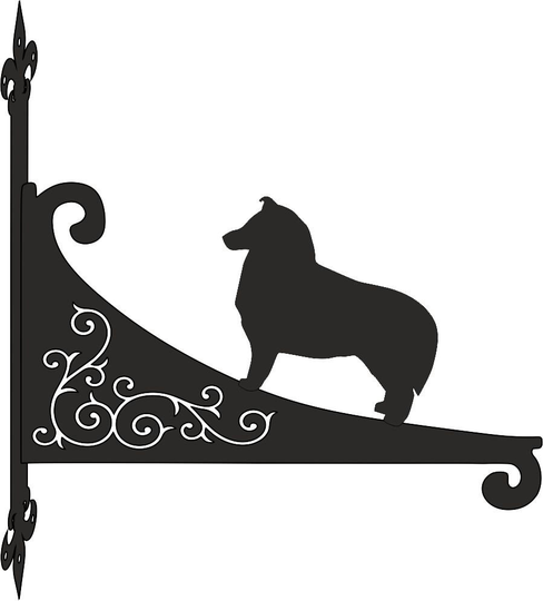 Sheltie Ornamental Scroll Hanging Bracket