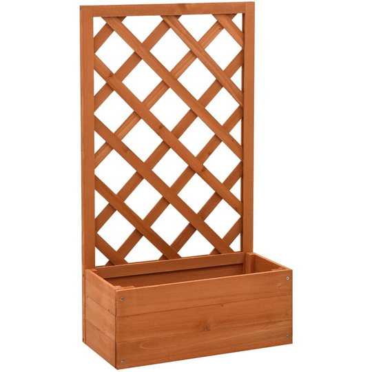 Garden Trellis Planter Orange 50x25x90 cm Solid Firwood