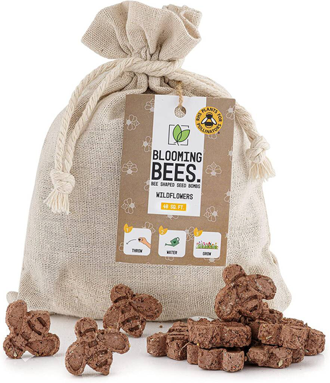 Handmade Bee Shaped Wildflower Seed Bombs 40sqft