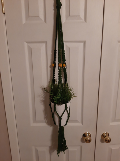 Macrame Plant Hanger Green
