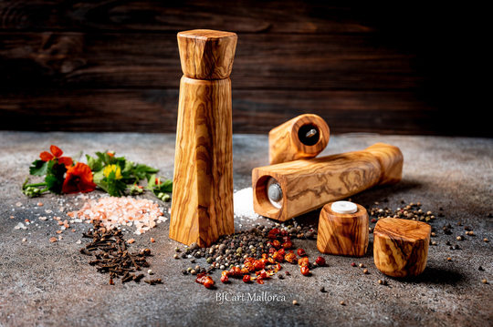 Custom Pepper Mill Grinder, Customizable Salt Mill, Mills Olive Wood, & Shaker, Vintage Grinder Handmade