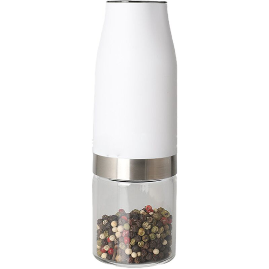 Electric Salt and Pepper Grinder Set - Gravity Salt and Pepper Grinder Set Automatic Battery Operated White