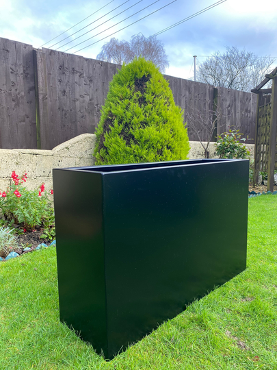 Black Tall Large Aluminium Outdoor Indoor Garden Planter