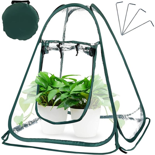 Rhafayre - Mini Pop up Greenhouse, Balcony Garden Greenhouse, Mini Greenhouse Tent, Indoor or Outdoor pvc Growing Greenhouses, Flower Tent Shelter