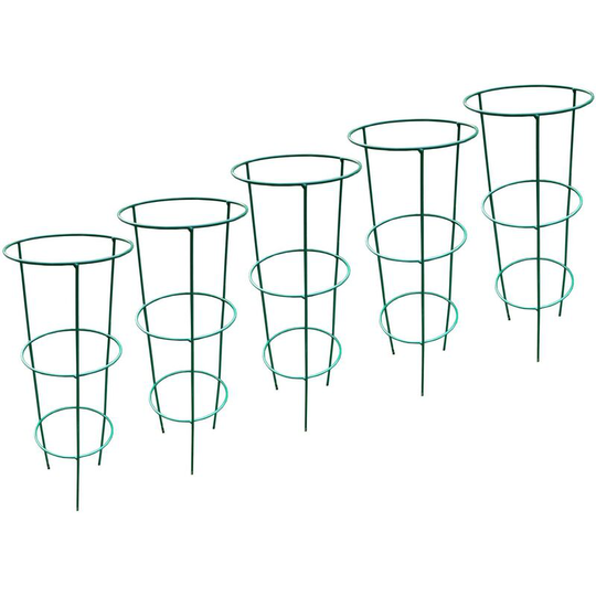 Selections - Pack of 5 Conical Garden Plant Support Rings (48cm)
