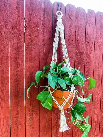 Copper Beads Handmade Macrame Plant Hanger | Hangers - Vintage Style