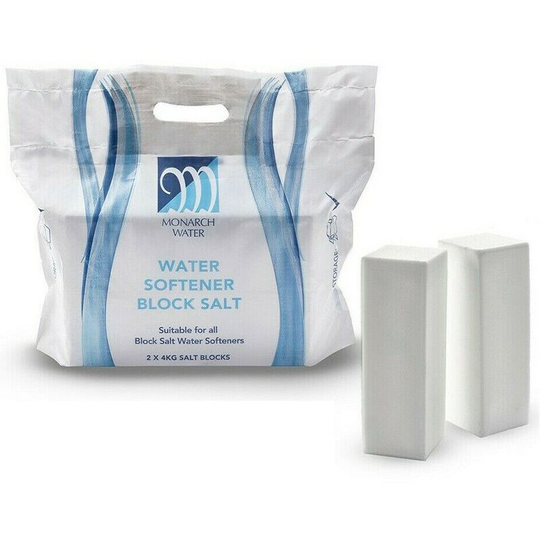 Monarch Ultimate Water Softener Block Salt 8kg Bag 2x 4kg Salt Blocks Food Grade