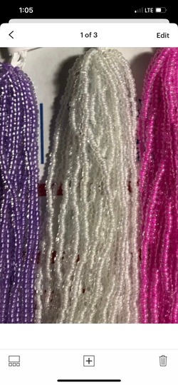 Size 11 Colorlined Czech Seed Beads