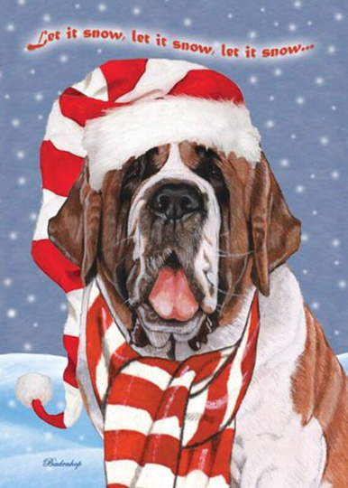 Saint Bernard Christmas Cards Set Of 10 & Envelopes