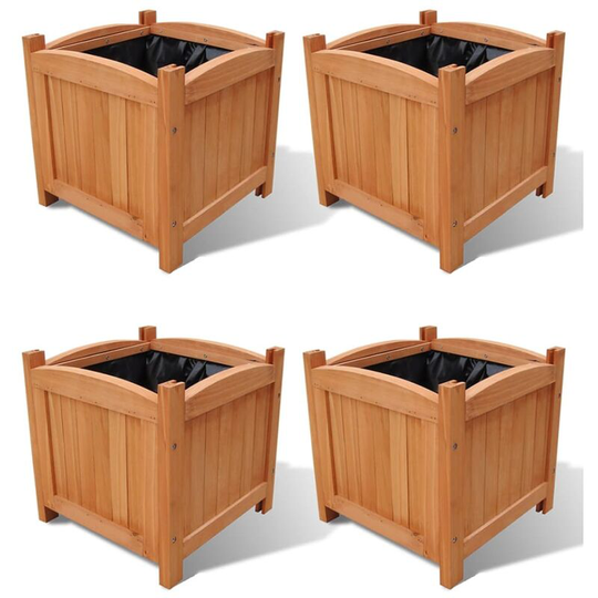 Vidaxl - Raised Beds 4 pcs 30x30x30 cm (2x41301) Brown