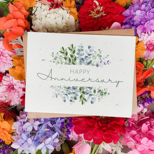 Plantable Seed Happy Anniversary Card, 6x4
