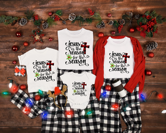 Jesus Is The Reason For Season Shirt, , Matching Shirts, S, Christmas Gift, Family Matching