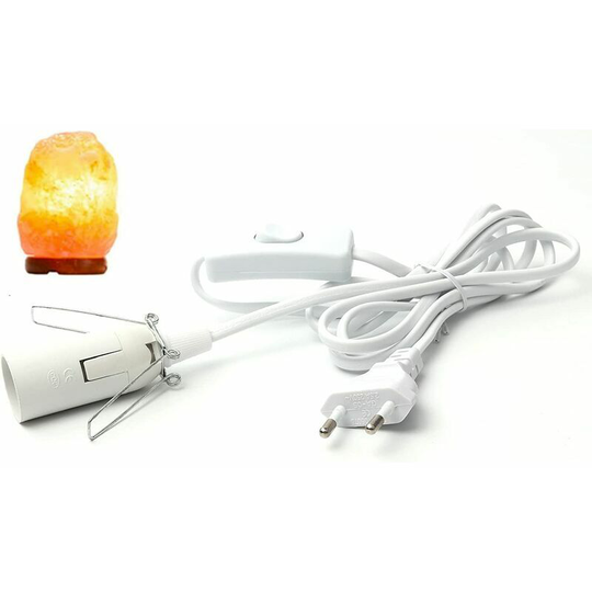 Monly - Cable for salt lamp with switch - E14-1.8 m - Socket for salt lamp, White