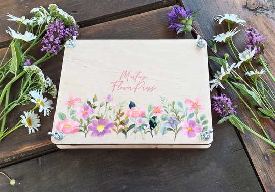 Botanical Flower Press, Gardening Gift, Plant Mom Gift Idea, Heirloom Press Kit, Educational Activity, Outdoor Crafts M3