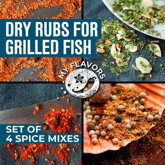 Bbq Rub For Grilled Fish - 4 Dry Rubs Spices Set Grilling Grill Seasoning Bbq Spice Box Gift