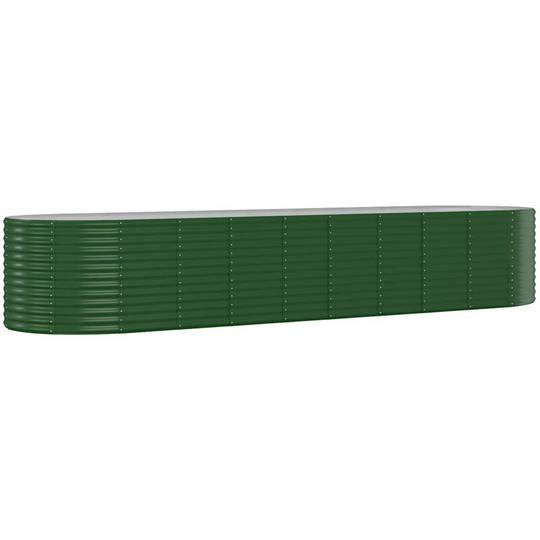 Garden Planter Powder-coated Steel 396x100x68 cm Green Vidaxl Green