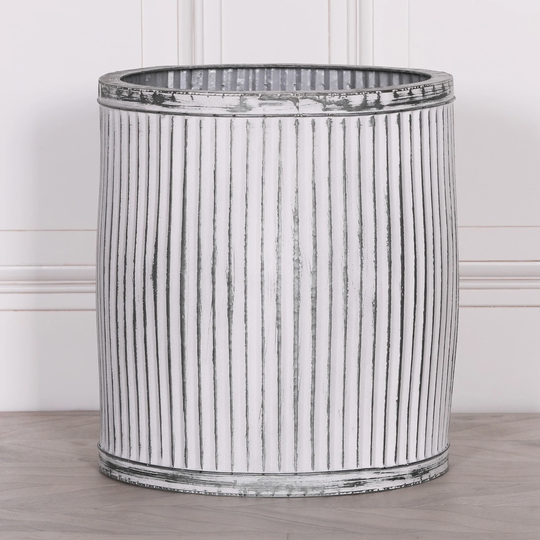 Large Round Dolly Tub Metal Planter