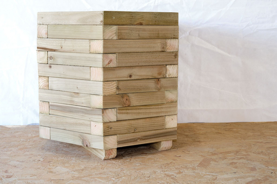 Hexagonal Block Style Wooden Planter/Garden Pot