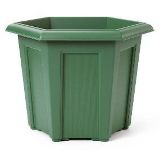 Stewartgarden - Stewart Garden Regency Hexagonal Planter - 40cm - Green (9300019)