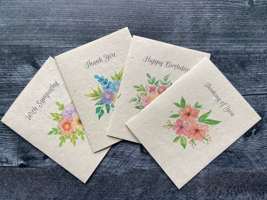 Wildflower Seed Paper Greeting Cards | Plant Me Set Of 4