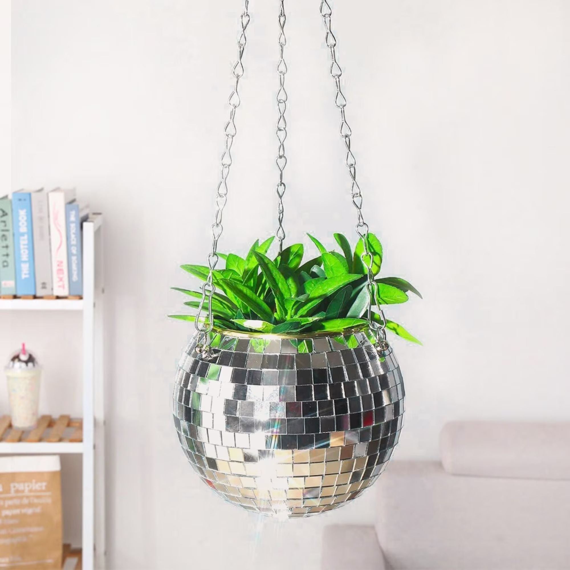 Hanging Disco Ball Planter, Hanging Planter Pot, Ball, Ball Planter, Wall Planter