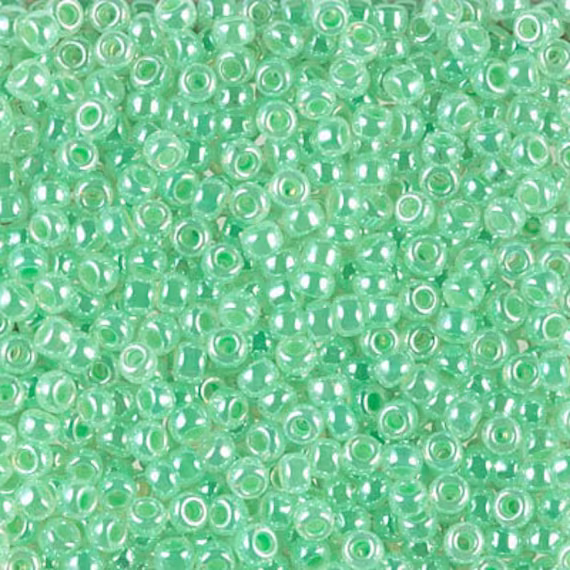 Seed Bead 8-520 Miyuki Beads 8/0 Mint Green Ceylon 10 Grams Diy