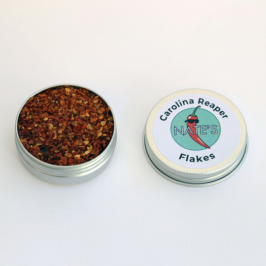 Carolina Reaper Flakes - Worlds Hottest Chilli 10G in A Cute Tin