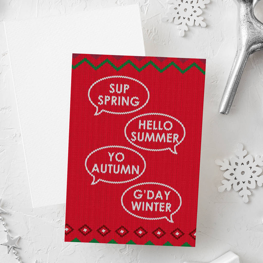 Funny Christmas Card: Season's Greetings